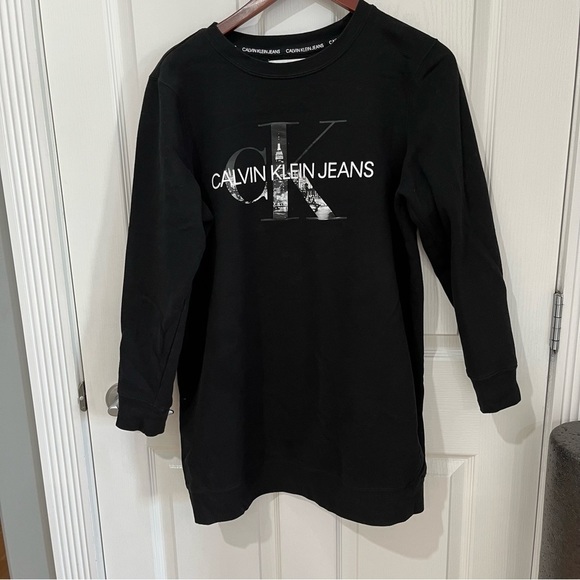 Calvin klein black long sleeve crew neck sweatshirt size XL - Picture 3 of 9